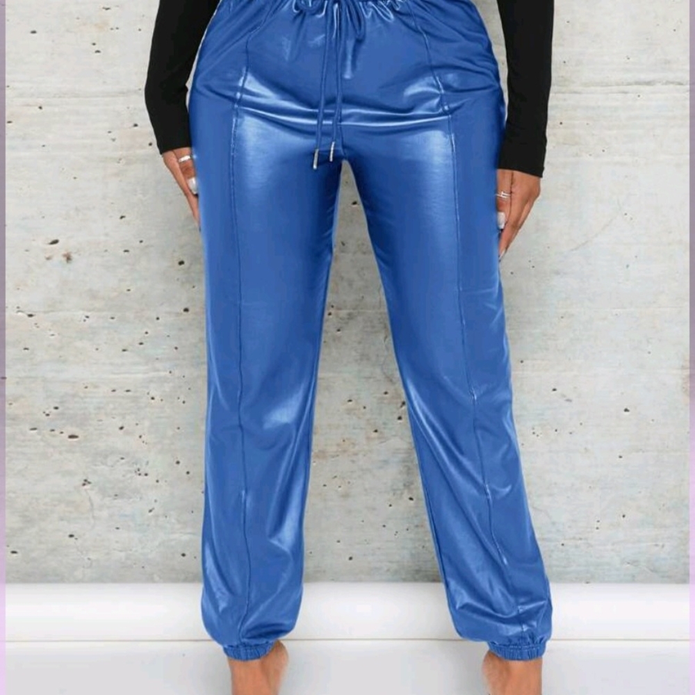 Metallic Blue Pants Size Large